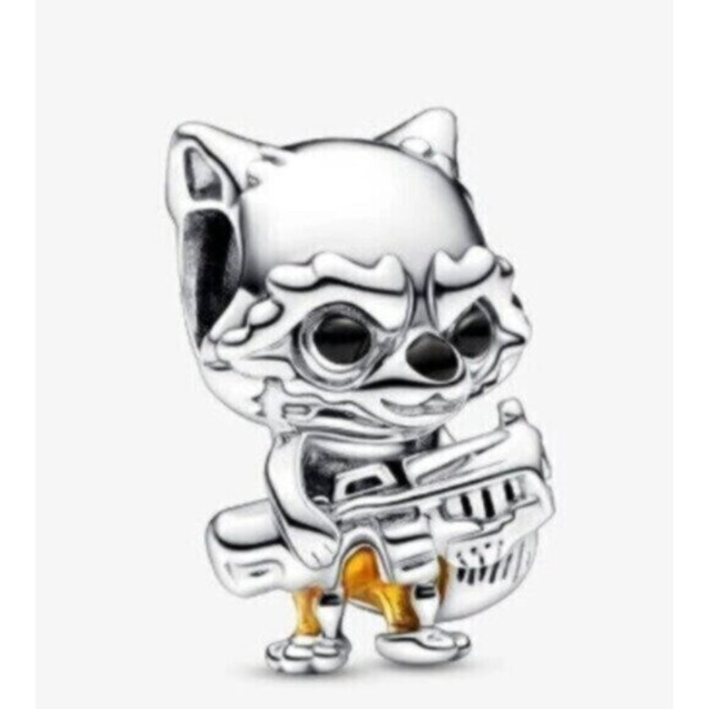 Marvel Guardians of the Galaxy Rocket Raccoon Charm, 925 Sterling Silver Charm